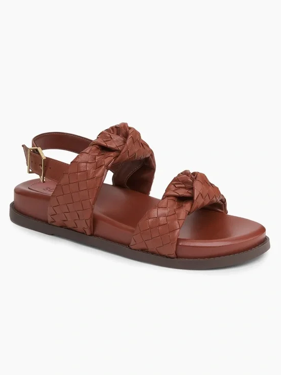 2. Schutz $180 Kareena Knot Leather Sandals - Picture 3 of 6